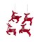 KSA Club Pack of 12 Red Prancing Reindeer Christmas Ornaments 4"